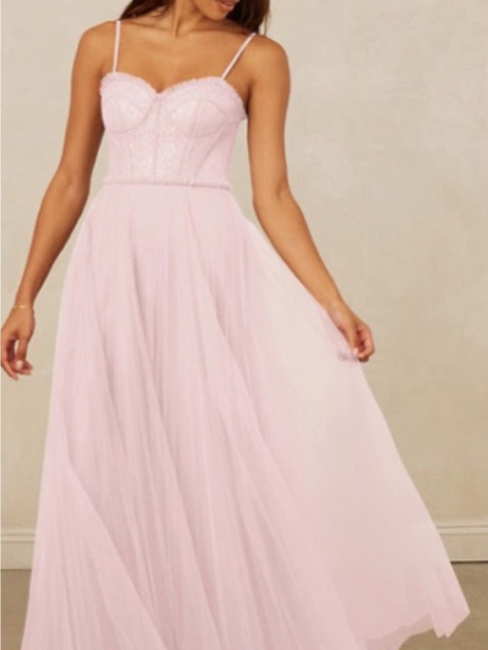 Christian Siriano Bridal for Azazie 1015 Blushing 💕Pink Dress ~ Size A10